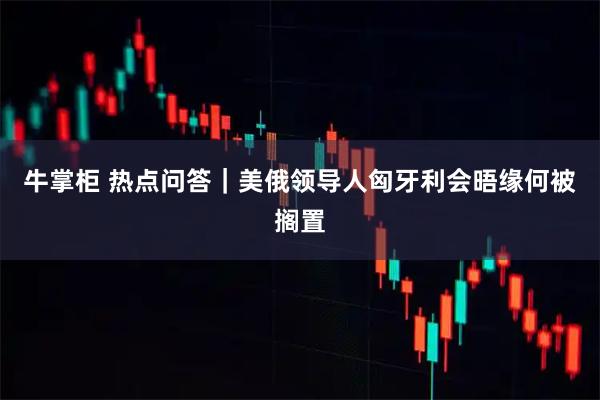 牛掌柜 热点问答｜美俄领导人匈牙利会晤缘何被搁置