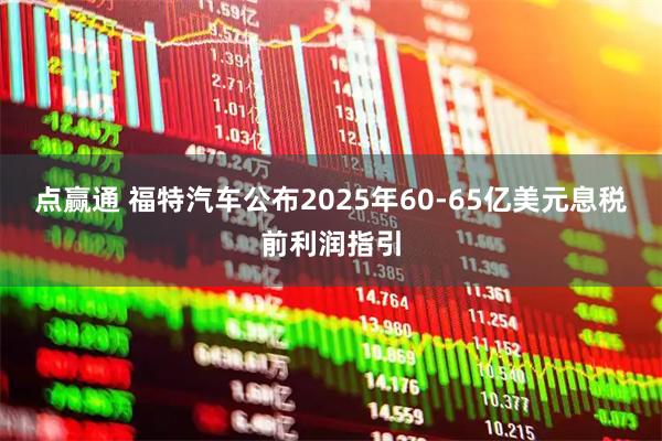 点赢通 福特汽车公布2025年60-65亿美元息税前利润指引